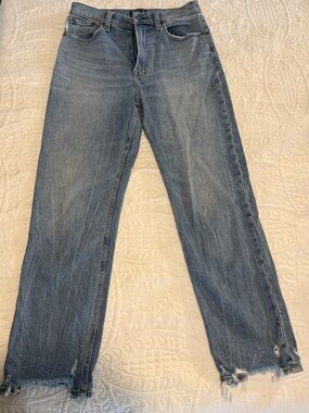 Abercrombie & Fitch Washed Blue Straight-Leg Jeans